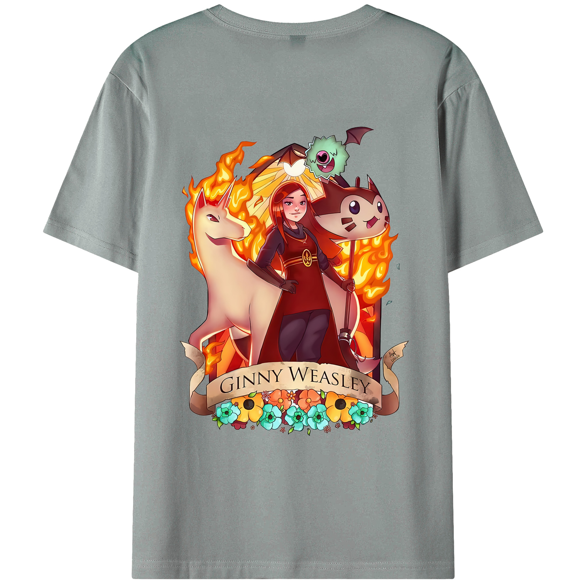 （画像用） Harry Potter ハリー・ポッターシリーズ 綿100％ メンズ半袖Tシャツ（バックプリント） 通気性